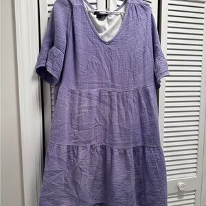 Perceptions Lavender and White Dress